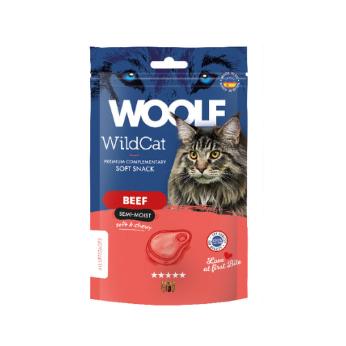WildCat Snack Semihúmedo de Ternera para Gatos 50gr