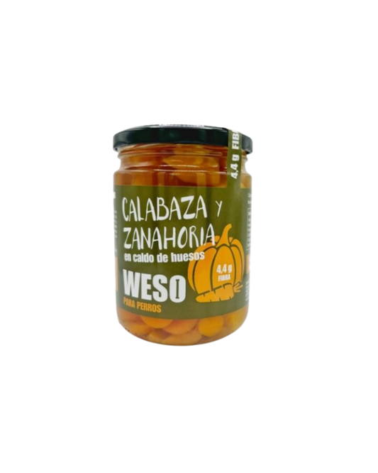 Calabaza y Zanahoria en caldo de huesos